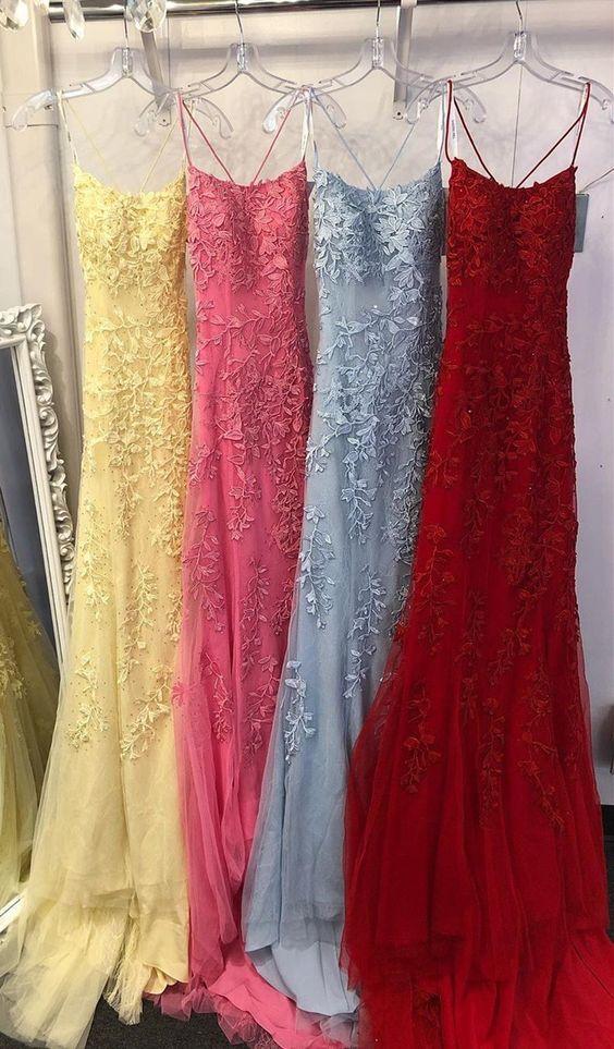 Baby Blue Prom Dress, Red Prom Dress, Pink Prom Dress, Yellow Prom Dress,pl4837