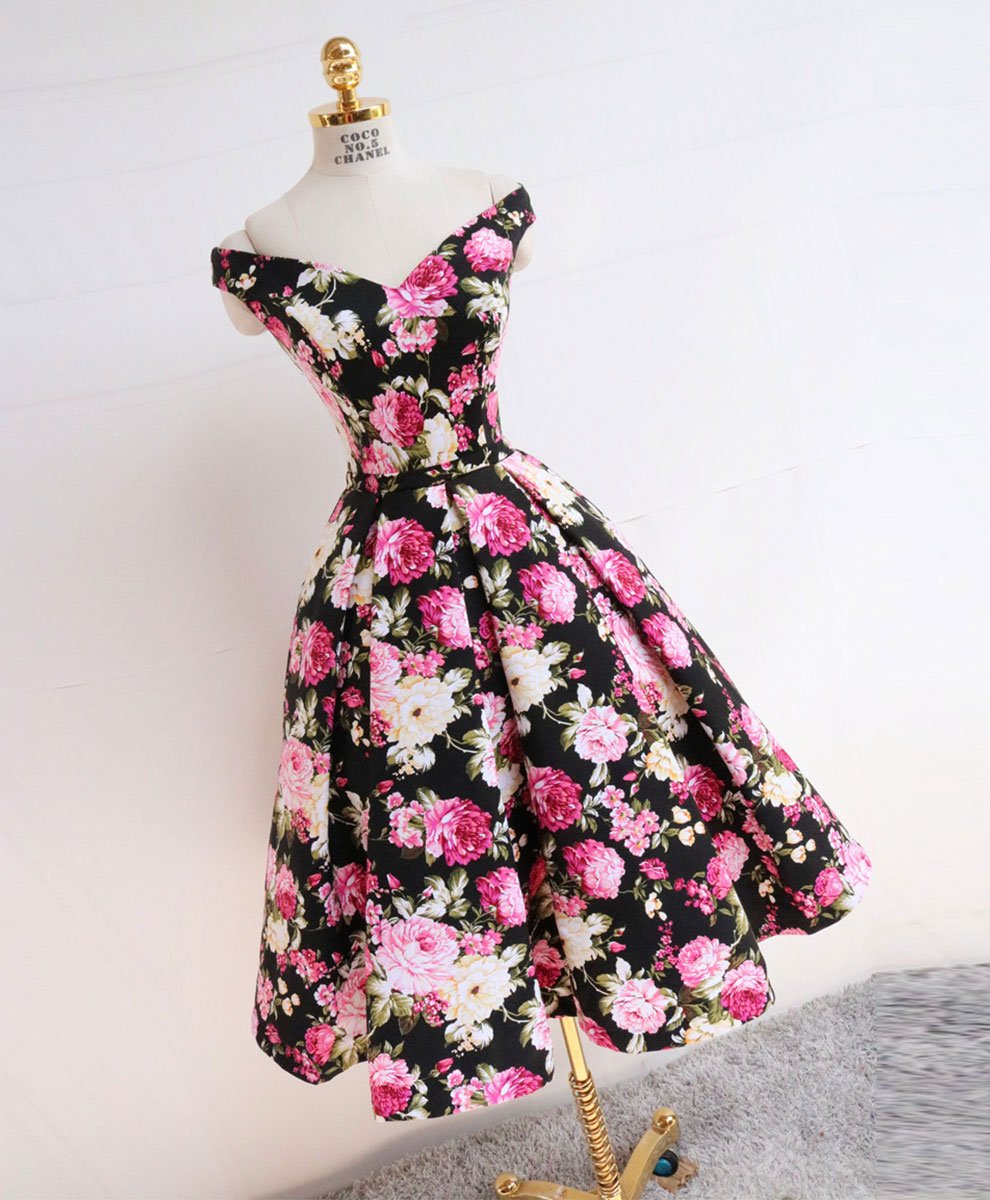 Satin V Neck Pink Short Prom Dress main image 1