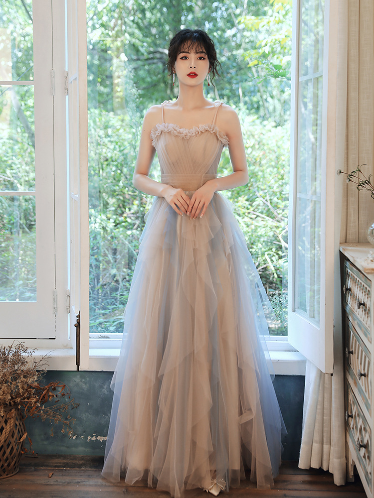 , Classy, Irregular Birthday Dress, Spaghetti Strap Bridesmaid Dress,custom Made