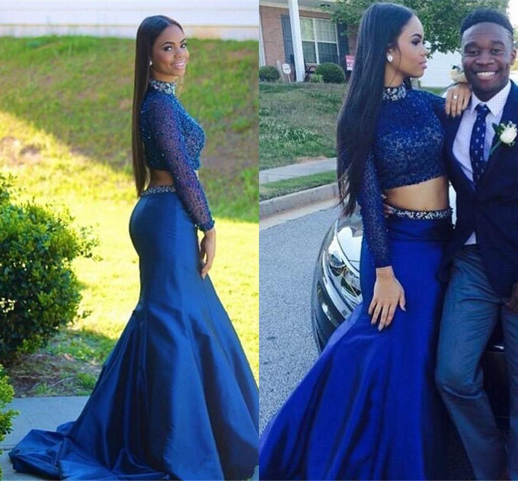 girls navy prom dress