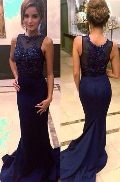 navy blue lace bridesmaid dress