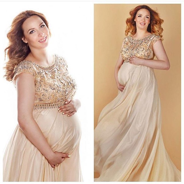 Prom Dresses Sexy A-line Champagne Beads Pregnant Prom Dress Formal Dress Evening Dress Party Prom Gowns
