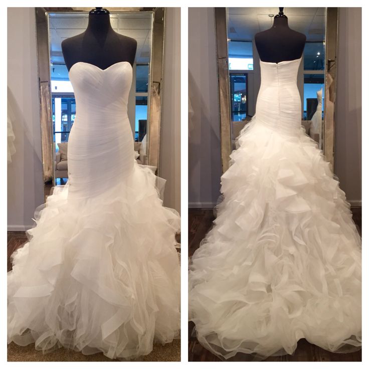 ruched mermaid wedding dress