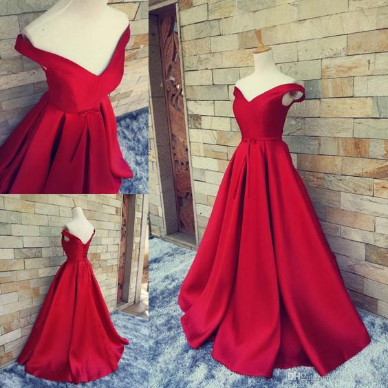 Red, Carpet, Long Formal Pageant Prom Dersses, With Belt, Sexy, V Neck, Ball Gowns, Open Back, Lace, Up Vintage Party Evening Gowns