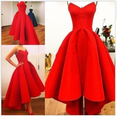 Hi Lo Red Homecoming Dress,sexy Sweetheart Party Prom Dress,open Back Formal Wedding, Bridesmaid Gown