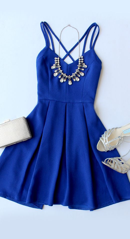 Royal Blue Homecoming Dress,spaghetti Strap Prom Dress,empire Mini Party Dress