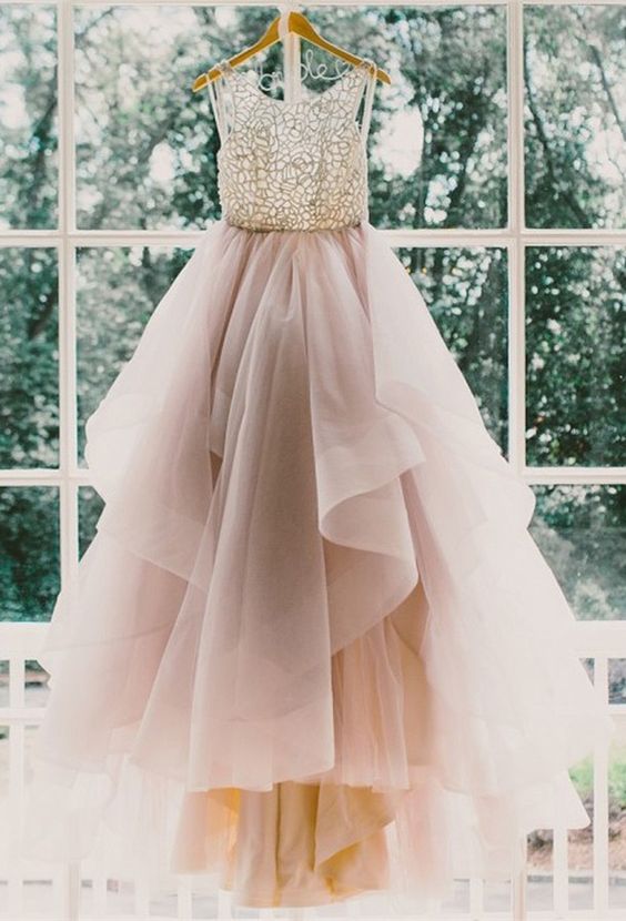 2016 Princess Long Party Dress,scoop Backless Ball Gown, Lace Prom Dress,wedding Dresses,princess Bridal Dress,wedding Gown,long Prom Dress