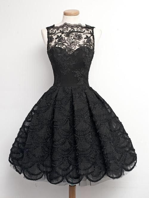 2016 Mysterious Black Homecoming Dress,sexy Lace Prom Dress,sleeveless Party Dress