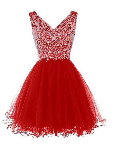 Off Shoulder Beading Homecoming Dress, Tulle Charming Homecoming Dress, Beading Short Prom Dress