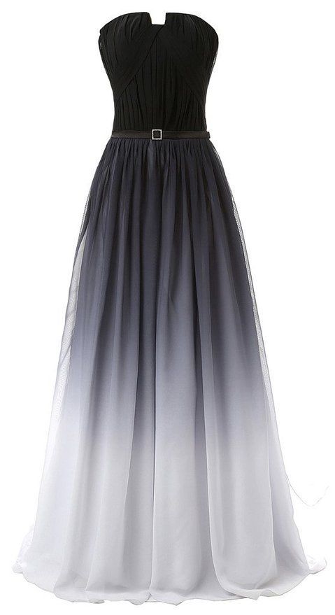 Black And Blue Ombre Prom Dress on Sale ...