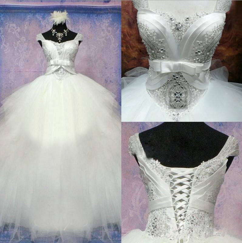 Wedding Dress, Luxurious Wedding Dress, Crystal Wedding Dress, Ball Gown Wedding Dress, Princess Dress With Beadings, Tulle Wedding Dress,