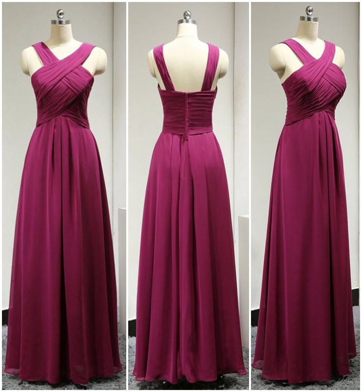Design Chiffon Bridesmaid Dress,long Bridesmaid Dresses,floor Length Prom Dress,evening Dress