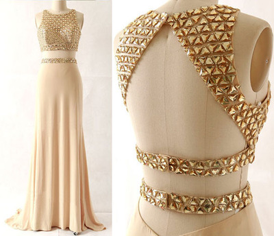 Charming Long Prom Dress,Two Piece Prom Dress,Evening Formal Dress,Formal Gown