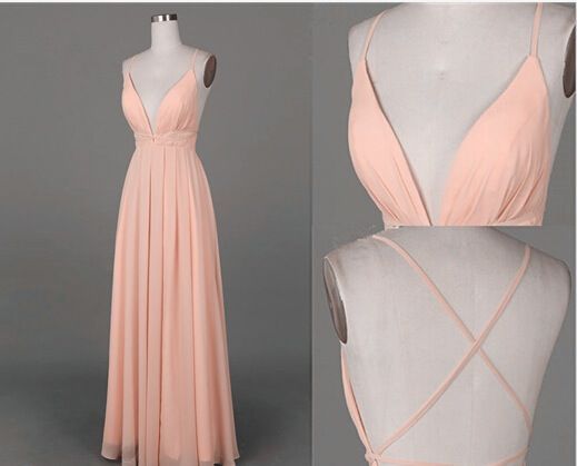 Simple Prom Dress,long Prom Dress,chiffion Prom Dress,pink Prom Dress,sexy Prom Dress,elegant Wowen Dress,party Dress,evening Dress,dress For