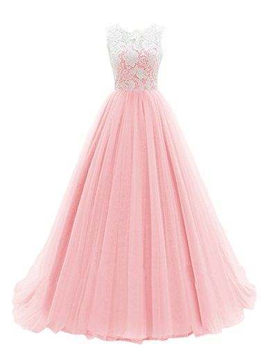 2016 Custom Charming Pink Lace Chiffon Prom Dress,sexy See Through Evening Dress
