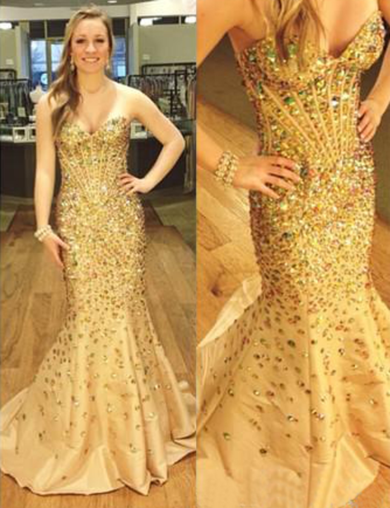 gold sheath gown