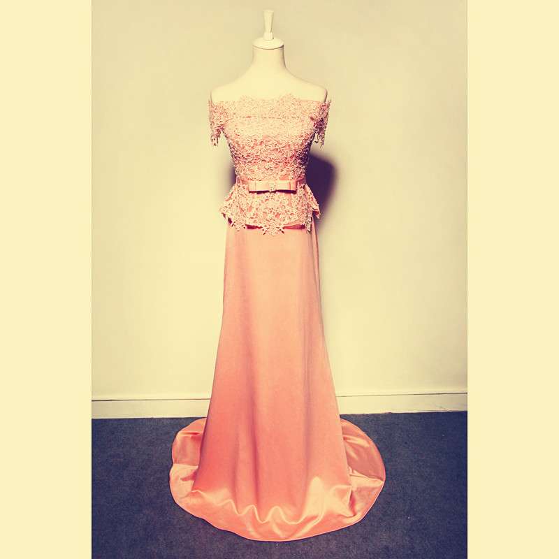 2017 Custom Made Charming Lace Beading Prom Dress,lace Prom Dress,floor-length Prom Dress,off The Shoulder Prom Dress