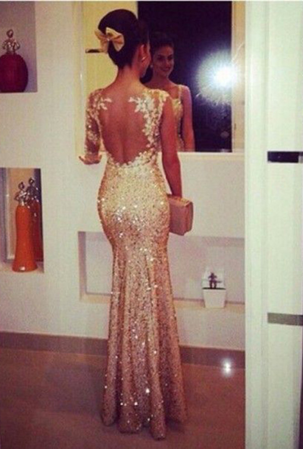2017 Custom Made Sexy Prom Dress,glitter Prom Dress,backless Prom Dress