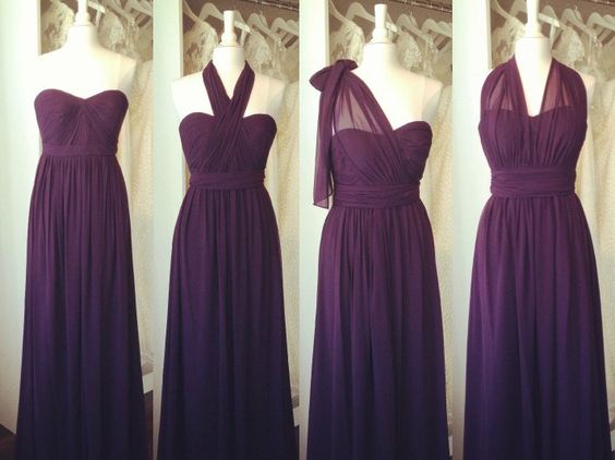 2017 Custom Made Charming Chiffon Prom Dresses, Purple Prom Dress,sleeveless Prom Dress