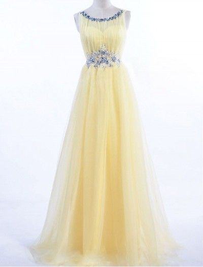2017 Custom Made Chiffon Prom Dress,sleeveless Evening Dress,beading Party Dress,floor Length Prom Dress