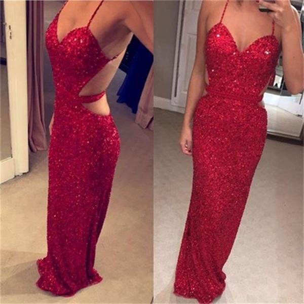 Sequin Prom Dress,Spaghetti Strap Prom Dress,Sleeveless Prom Dress,Red Prom Dress,Sexy Prom Dress,Mermaid Formal Gowns,Sequins Party Cocktail Dresses,Evening Dresses for Women,Mermaid Formal Gowns