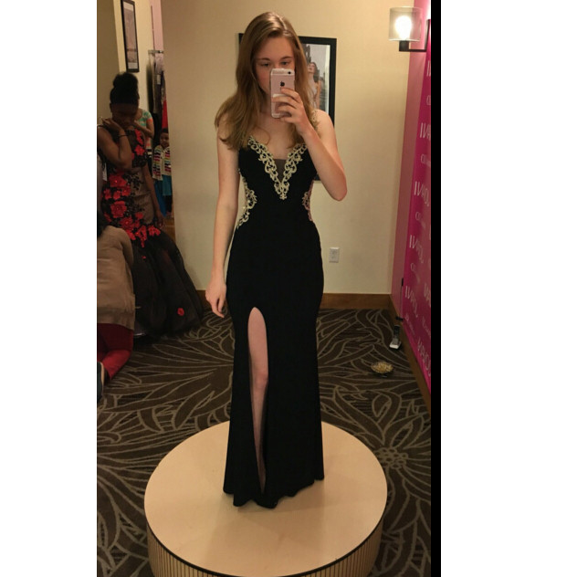 Black Long Prom Dress,Chiffon Prom Dresses,Prom Dress with Slit,Evening Dress,Formal Dress,Sparkle Formal Dress For Teens, Length Party Dress,Wedding Guest Prom Gowns, Formal Occasion Dresses,Formal Dress