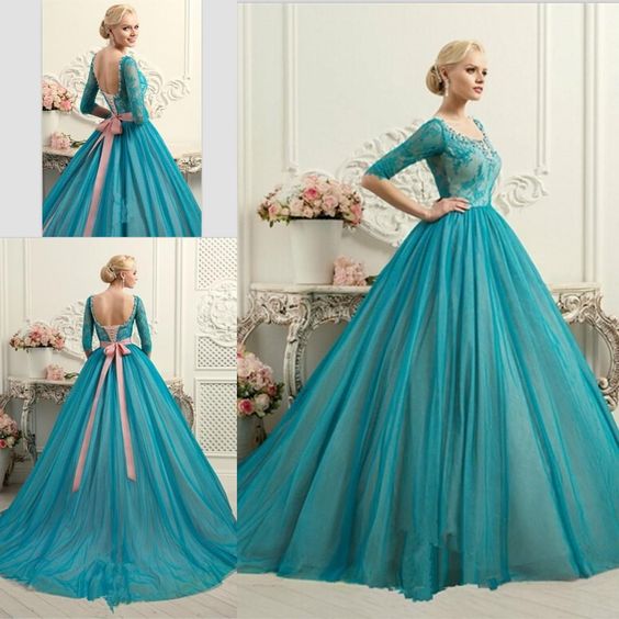 Half Sleeves Ball Gown Quinceanera Dresses 2016 Lace Tulle Plus Size Backless Sweet 16 Dresses Prom Dresses Corset Lace Up Plus Size Prom