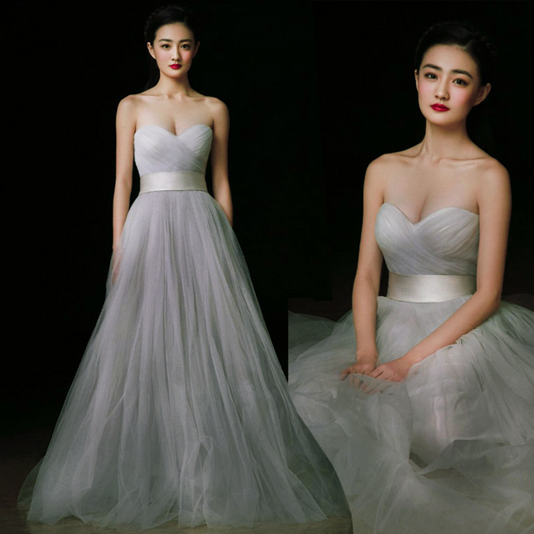 Charming Prom Dress,grey Prom Dress,tulle Prom Dress,strapless Prom Dress,sweetheart Neck Prom Dress,sexy Prom Dress,prom Dress 2016
