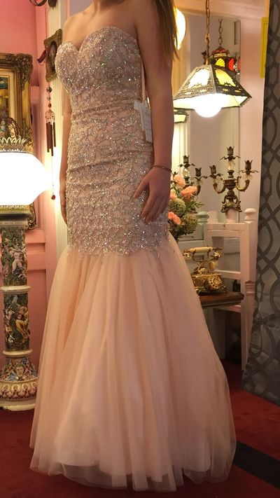 Beaded Embellished Sweetheart Floor Length Tulle Mermaid Formal Dress, Prom Dress
