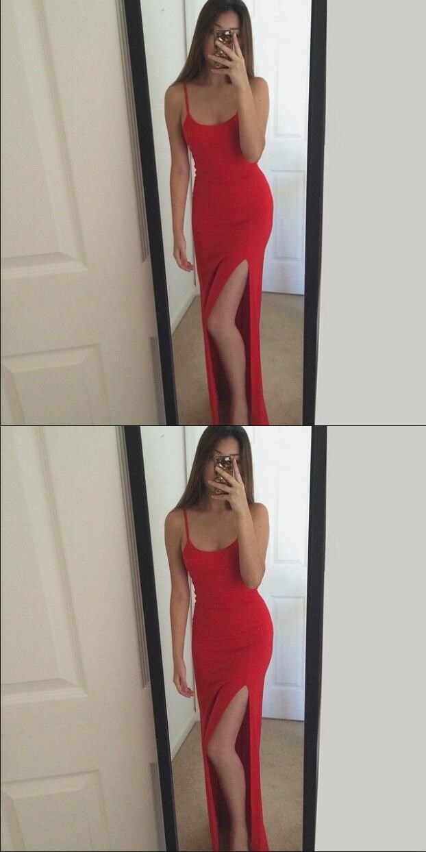 red bodycon formal dress