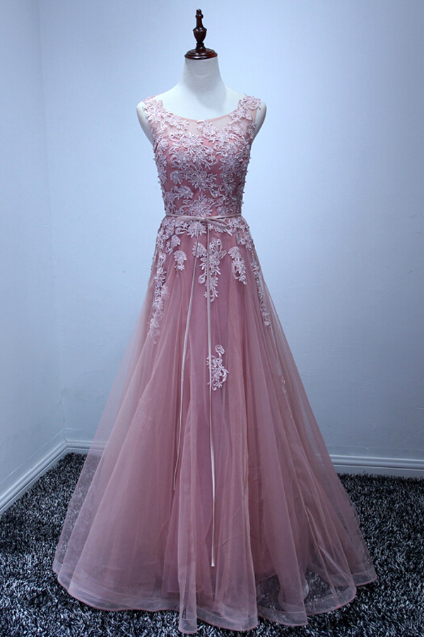High Quality Prom Dress,tulle Prom Dress,a-line Prom Dress,appliques Prom Dress