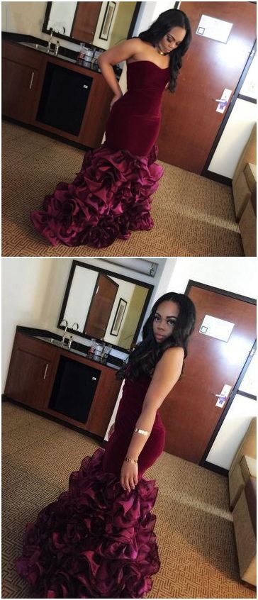 2017 Custom Made Burgundy Prom Dress, Sweetheart Party Dress,sleeveless Prom Dress,high Quality Hands Made Flowers