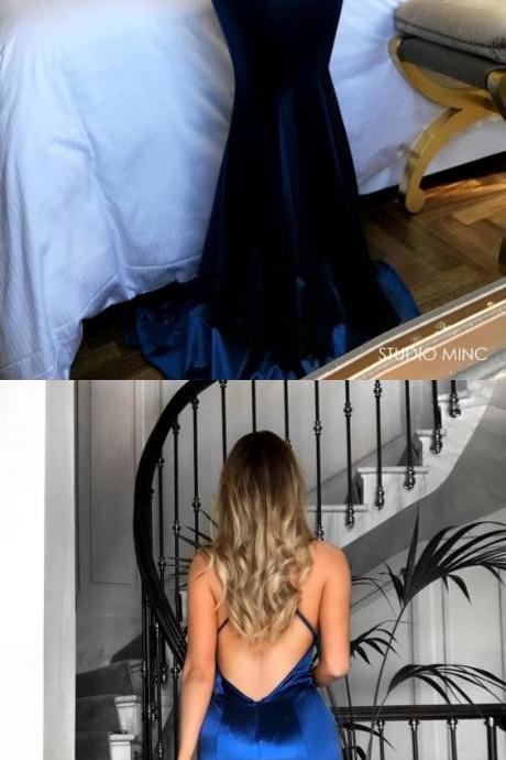  2018 New Mermaid Shirt Dress Prom Dresses,Sexy Prom Dresses,Backless Evening Dresses