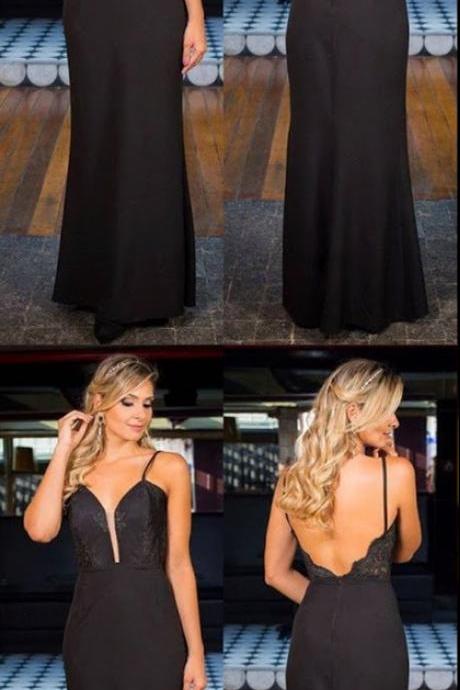 Sexy Backless Evening Dress Mermaid 2018 Formal Women Prom Party Dresses