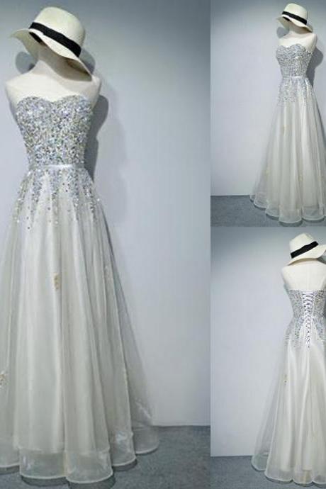 Long Prom Dress, Lace Up Back Prom Dress, Sweetheart Prom Dress, Elegant Prom Dress, Inexpensive Prom Dress, Evening Dress