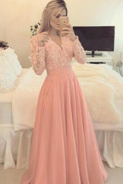 Charming Prom Dress,Long Sleeve Prom Dress,Formal Evening Dress,Elegant Evening Dresses