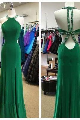 Charming Prom Dress,backless Prom Dress,long Prom Dresses,formal Evening Dress,beaded Prom Gown,mermaid Prom Dresses
