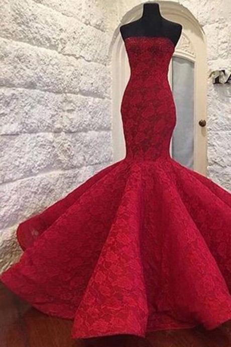 Luxury Lace Sweetheart Mermaid Long Dresses,floor-length Evening Dresses