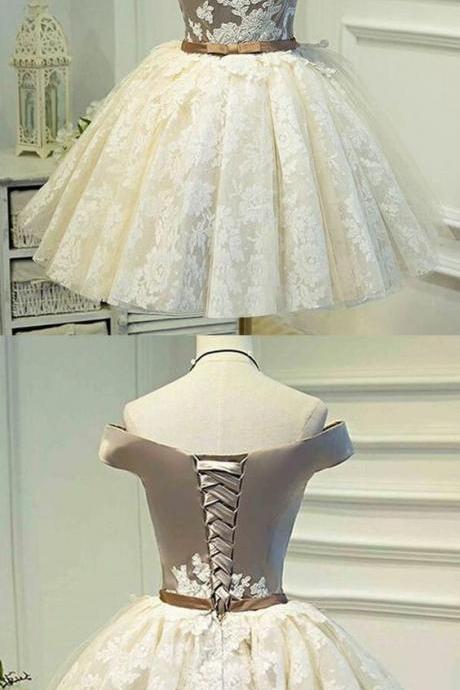 Custom Made Sleeveless Ivory Homecoming Prom Dresses Fetching Short A-line/princess Bandage Lace Up Dresses