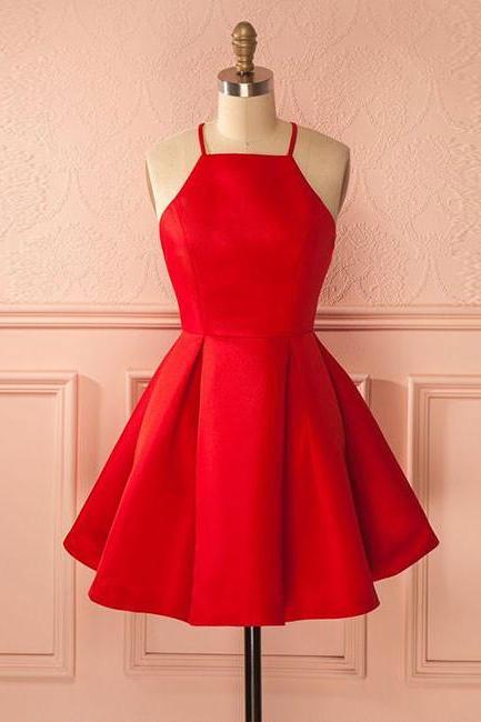 Cute Red Short Prom Dress, Cute Red Homecoming Dress