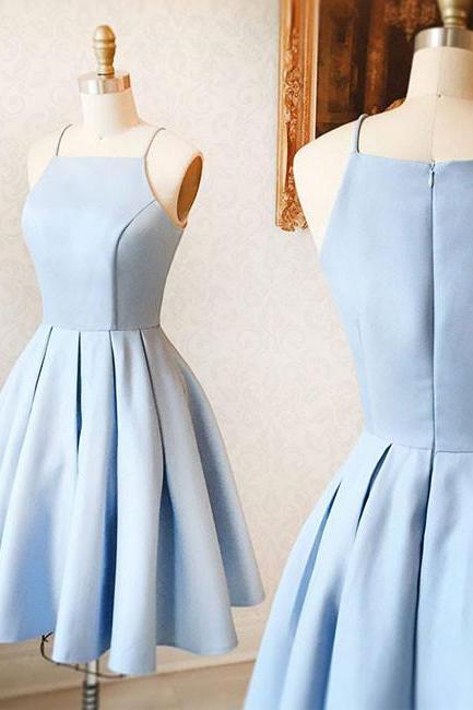 Cute Light Blue Short Prom Dress, Cute Blue Homecoming Dress