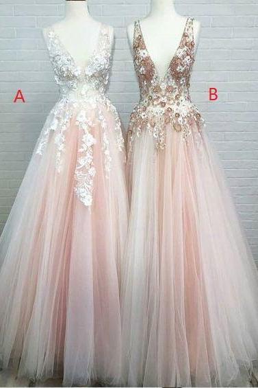 Pale Pink Tulle 2021 New Arrival Blush Pink Prom Dress Occasion Party Dress,PL0116
