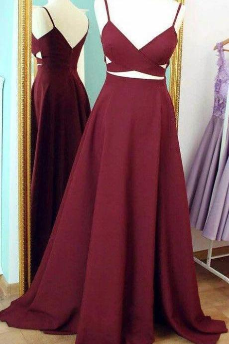 Burgundy Prom Dress,prom Dress Junior,long Prom Dress,wedding Guest Outfits,pl0165