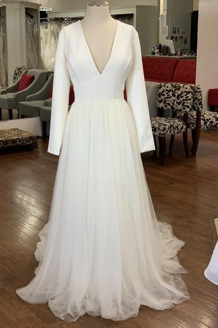 Creme Bodice Formal Wedding Dress,pl0283