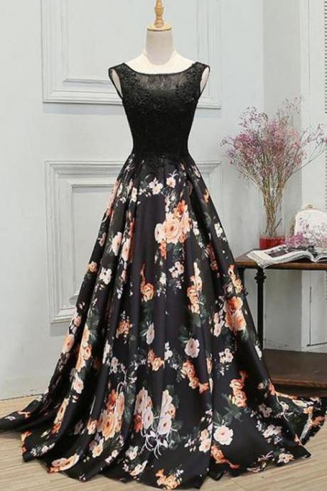 Black Lace A Line Fashion Prom Dresses 2021 Evening Gowns Party Dress,pl0429