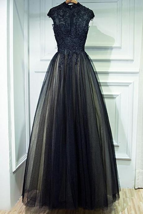 Women's Prom Evening Dress Black Party Dress,pl0594