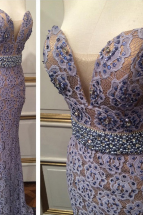 Custom Made Lavender Mermaid Prom Dress,sweetheart Evening Dress,pl0598