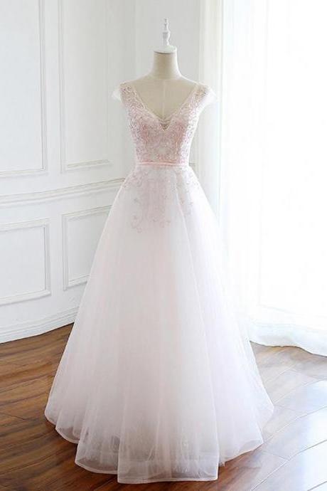 Chic Plus Size Prom Dress Pink Long A Line Prom Dress,pl0686