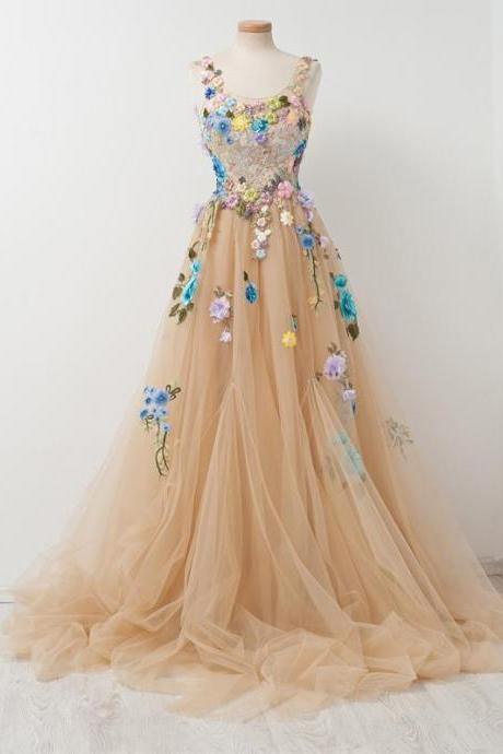 Beautiful Tulle Prom Dress African Long Lace Prom Dress,pl0690