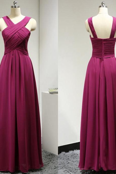 Halter A-line Bridesmaid Dress With Ruching Detail, V-neck Light Purple Bridesmaid Gowns,pl0916